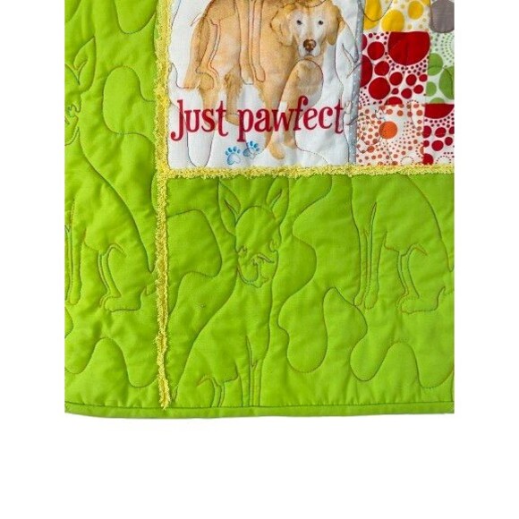 Dog Quilt Handmade Multiple Breeds Frenchies Reversible Elephants 36 X 44.50 - Picture 3 of 12